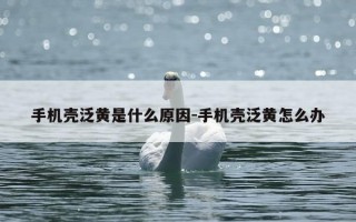 手机壳泛黄是什么原因-手机壳泛黄怎么办