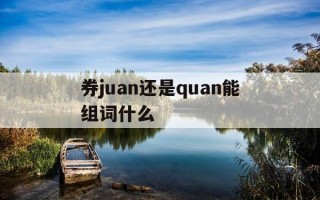 券juan还是quan能组词什么-券和卷的组词