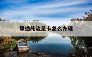 联通纯流量卡怎么办理-联通纯流量卡如何办理