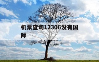 机票查询12306没有国际-国际机票买不到了怎么办