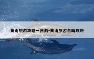 黄山旅游攻略一日游-黄山旅游自助攻略