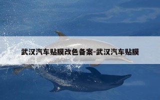 武汉汽车贴膜改色备案-武汉汽车贴膜