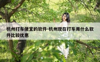 杭州打车便宜的软件-杭州现在打车用什么软件比较优惠