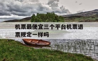 机票最便宜三个平台机票退票规定一样吗-机票价格哪个平台最低