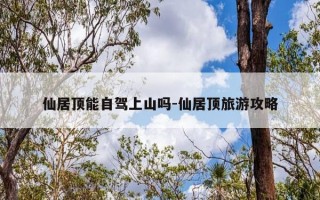 仙居顶能自驾上山吗-仙居顶旅游攻略