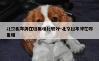 北京租车牌在哪里租比较好-北京租车牌在哪里租