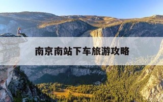 南京南站下车旅游攻略-从南京南站下车一日游路线