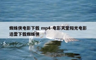 蜘蛛侠电影下载 mp4-电影天堂阳光电影迅雷下载蜘蛛侠