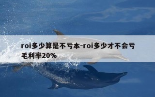 roi多少算是不亏本-roi多少才不会亏毛利率20%