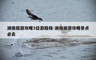 湖南旅游攻略3日游路线-湖南旅游攻略景点必去