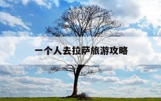一个人去拉萨旅游攻略-自己一个人去拉萨怎么玩