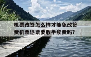 机票改签怎么样才能免改签费机票退票要收手续费吗?-机票改签退订手续费