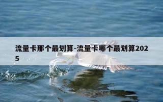 流量卡那个最划算-流量卡哪个最划算2025