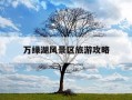 万绿湖风景区旅游攻略-万绿湖风景区旅游攻略路线