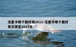 流量卡哪个最好用2021-流量卡哪个最好用又便宜2025年