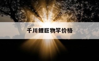 千川鲤巨物竿价格-千川鲤大物竿钓重