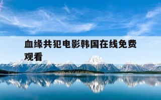 血缘共犯电影韩国在线免费观看-电影血缘兄弟