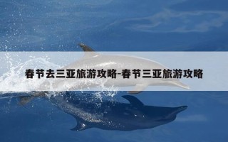 春节去三亚旅游攻略-春节三亚旅游攻略