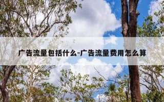 广告流量包括什么-广告流量费用怎么算
