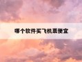哪个软件买飞机票便宜-哪个软件买飞机票比较便宜