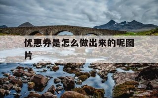 优惠券是怎么做出来的呢图片-优惠券是怎么赚钱的