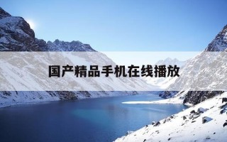 国产精品手机在线播放-国产在选播放