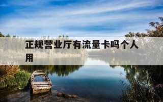 正规营业厅有流量卡吗个人用-营业厅里有卖流量卡吗