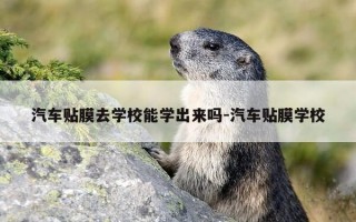 汽车贴膜去学校能学出来吗-汽车贴膜学校