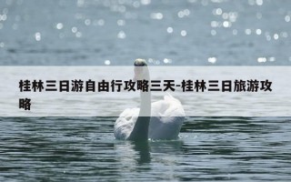 桂林三日游自由行攻略三天-桂林三日旅游攻略