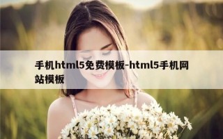 手机html5免费模板-html5手机网站模板