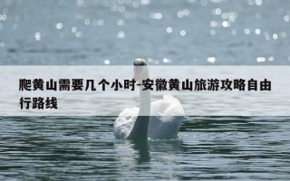 爬黄山需要几个小时-安徽黄山旅游攻略自由行路线