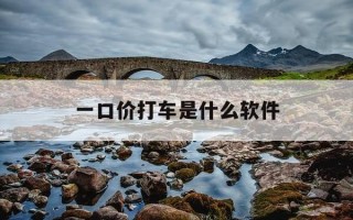 一口价打车是什么软件-一口价打车是什么意思