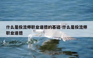 什么是投流师职业道德的基础-什么是投流师职业道德