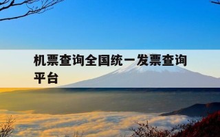 机票查询全国统一发票查询平台-机票信息查询