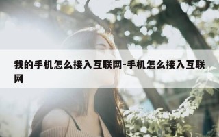 我的手机怎么接入互联网-手机怎么接入互联网