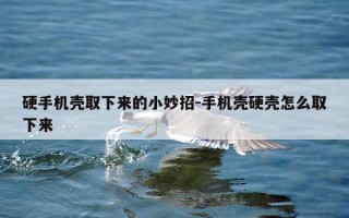 硬手机壳取下来的小妙招-手机壳硬壳怎么取下来