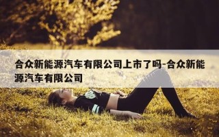 合众新能源汽车有限公司上市了吗-合众新能源汽车有限公司