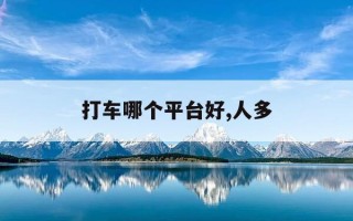 打车哪个平台好,人多-哪个打车平台用户最多