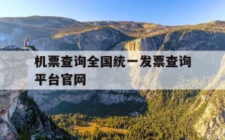 机票查询全国统一发票查询平台官网-机票信息查询官网