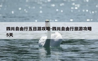 四川自由行五日游攻略-四川自由行旅游攻略5天