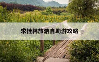 求桂林旅游自助游攻略-求桂林旅游自助游攻略大全