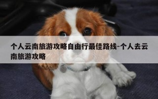 个人云南旅游攻略自由行最佳路线-个人去云南旅游攻略