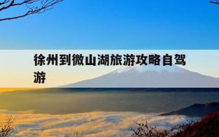 徐州到微山湖旅游攻略自驾游-徐州到微山湖风景区有多少公里