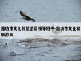 潍坊市文化和旅游局领导班子-潍坊市文化和旅游局