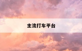 主流打车平台-比较出名的打车平台