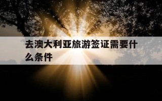 去澳大利亚旅游签证需要什么条件-学生去澳大利亚旅游签证需要什么条件