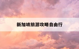 新加坡旅游攻略自由行-新加坡马来西亚旅游报价六日游