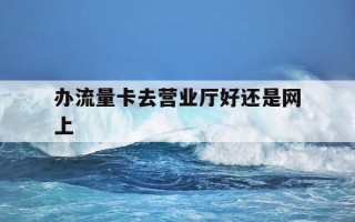 办流量卡去营业厅好还是网上-永久19元无限流量卡