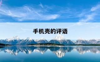 手机壳的评语-手机壳的评语怎么写