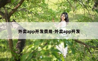 外卖app开发费用-外卖app开发